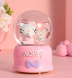Kitty crystal ball music box pink star moon home decor product photo