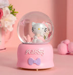 Kitty crystal ball music box pink star moon home decor product photo
