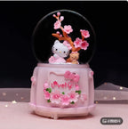 Kitty crystal ball music box pink star moon home decor product photo