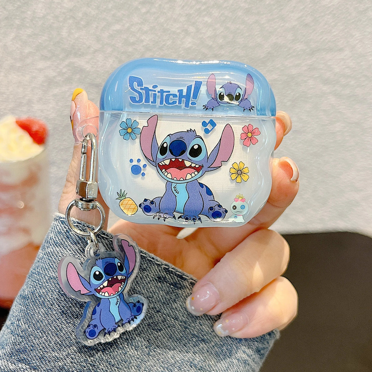 Cute Stitch AirPods case for kawaii tech accessories