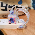 Kawaii Stitch iPhone cable protector for everyday tech accessories