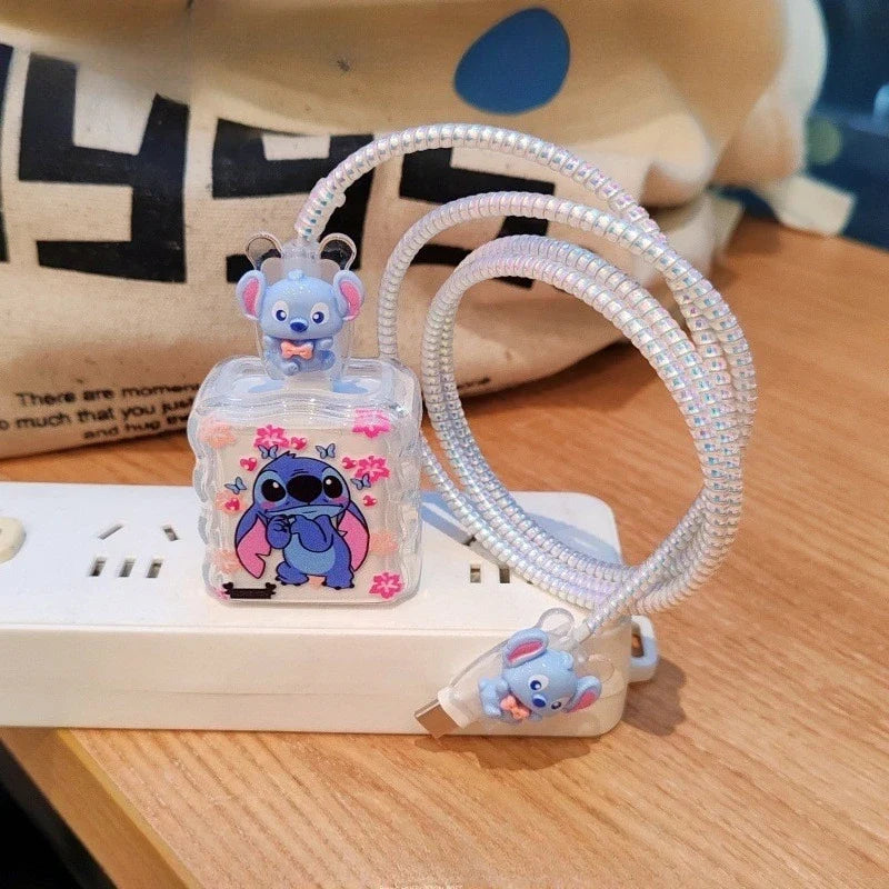 Kawaii Stitch iPhone cable protector for everyday tech accessories