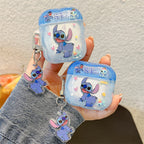 Stitch AirPods case with cute kawaii protective cover