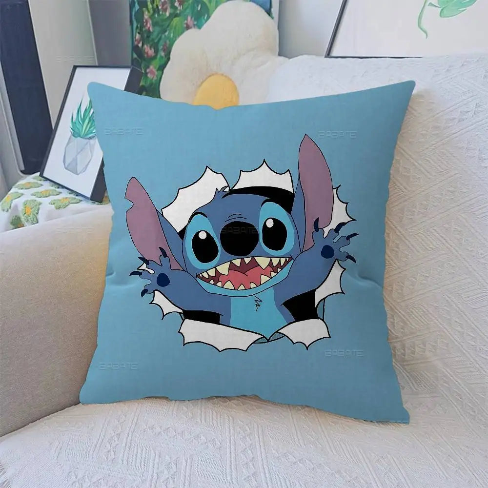 Cute Stitch throw pillow for bedroom and living room accents