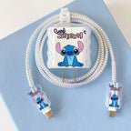 Stitch charger cable cover with cute character inspired styling
