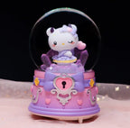 Kitty crystal ball music box pink star moon home decor product photo