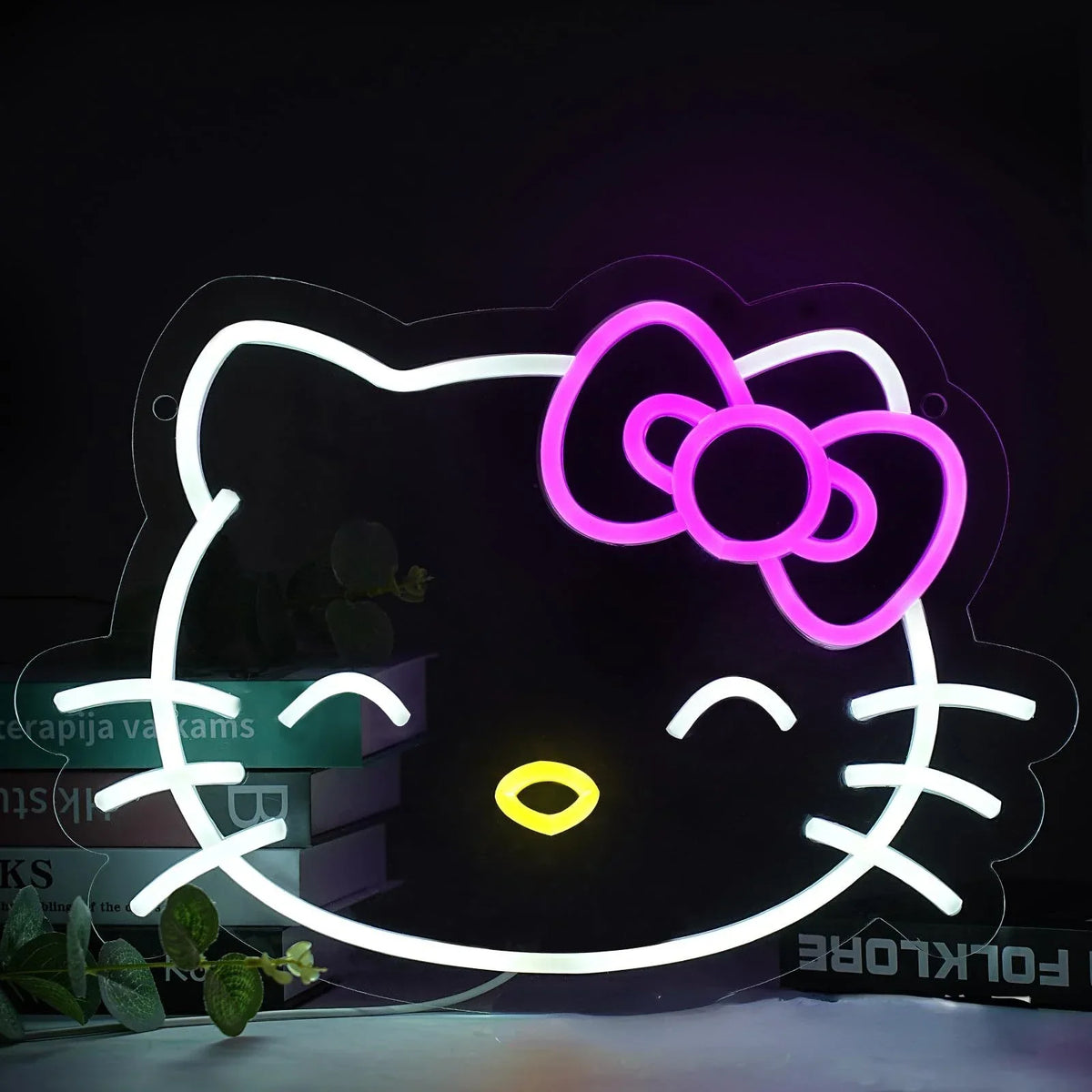 Hello Kitty LED night light neon room wall decor product photo