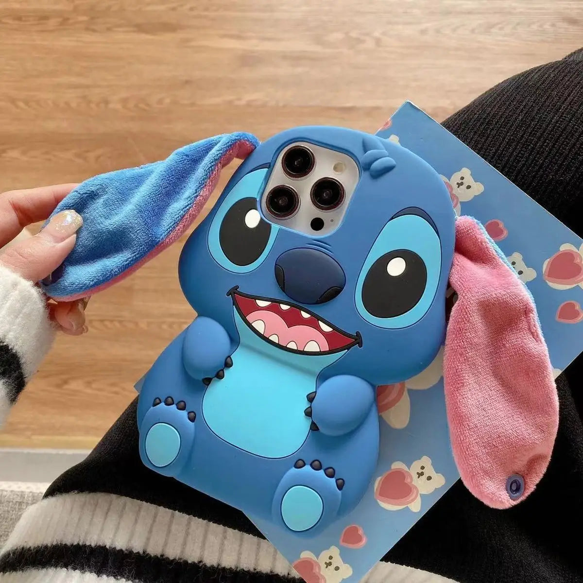 Stitch 3D silicone phone case for compatible iPhone models