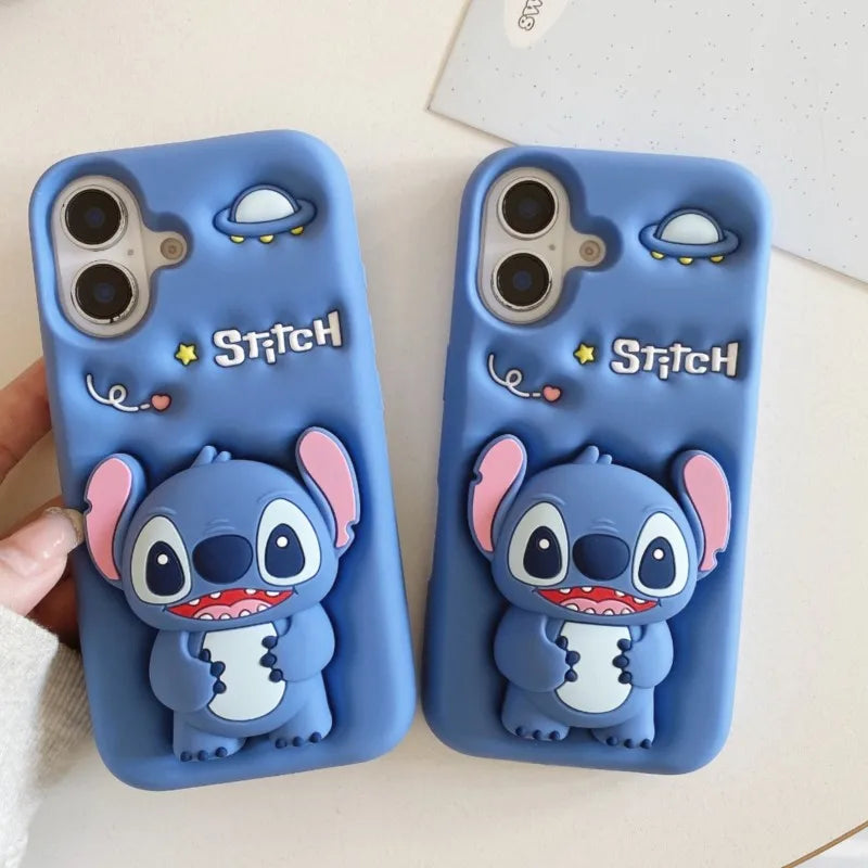 Stitch 3D iPhone case with soft silicone protective cover