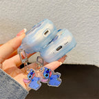 Kawaii Stitch earbud case for compatible AirPods models