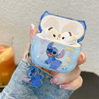 Stitch cartoon AirPods case with soft protective cover