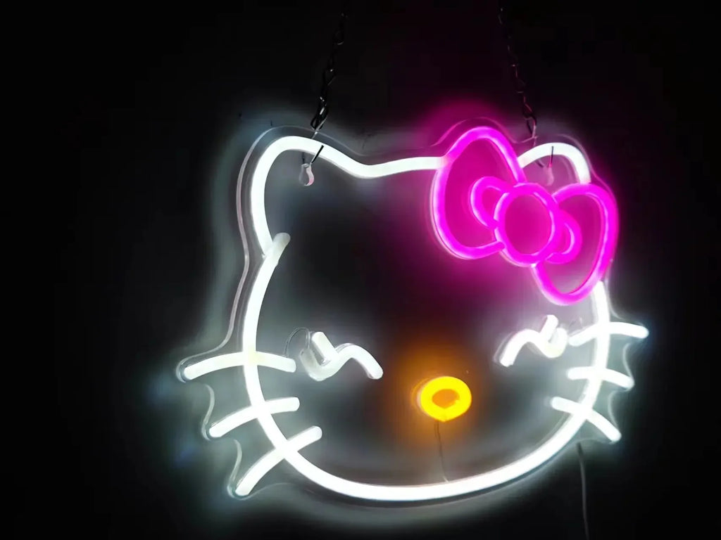 Hello Kitty LED night light neon room wall decor product photo