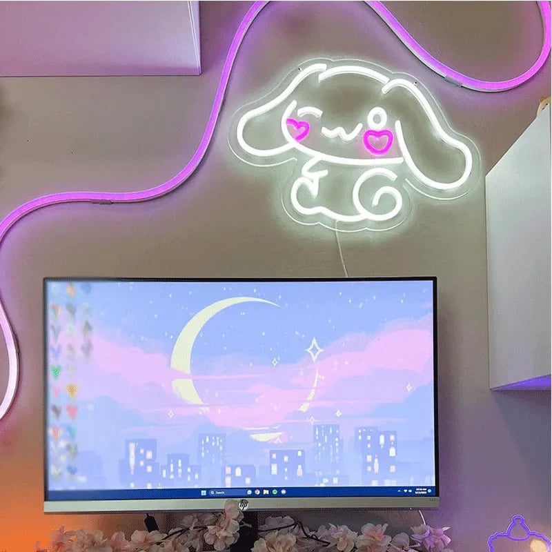 Hello Kitty LED night light neon room wall decor product photo