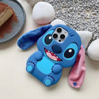 Cute Stitch phone cover with 3D silicone protective styling
