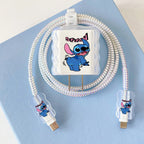 Stitch iPhone cable protector for everyday charging setup