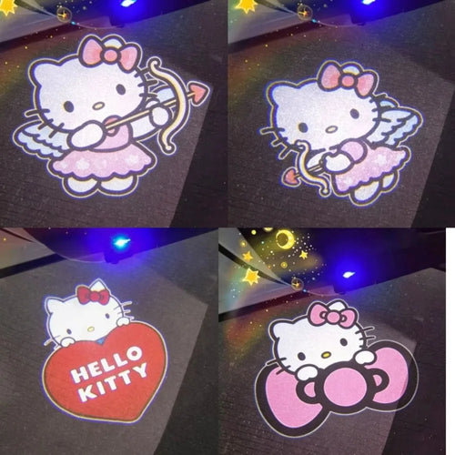Hello Kitty car door welcome light LED projector interior decor product photo