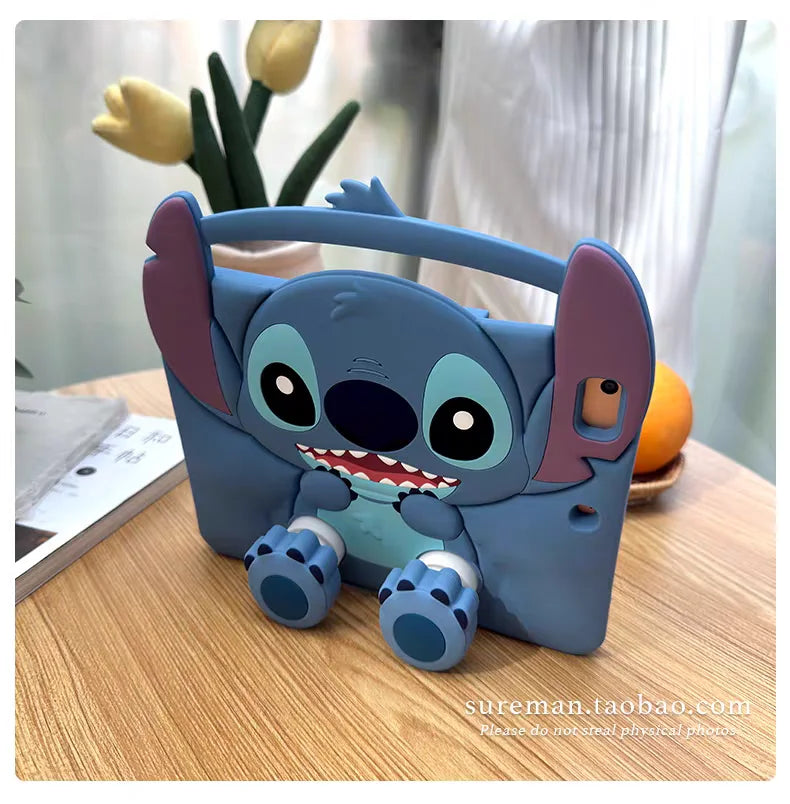 Stitch iPad case with stand for home office and entertainment