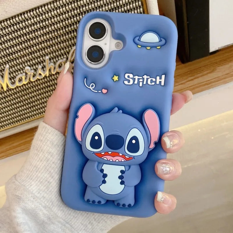 Stitch 3D phone case for iPhone with shock resistant protective design