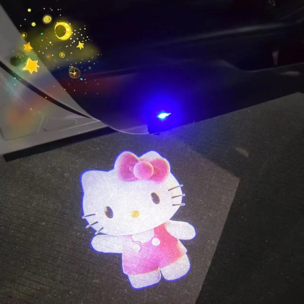 Hello Kitty car door welcome light LED projector interior decor product photo