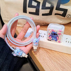 Stitch charger cord protector with cute character design