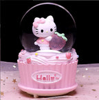 Kitty crystal ball music box pink star moon home decor product photo