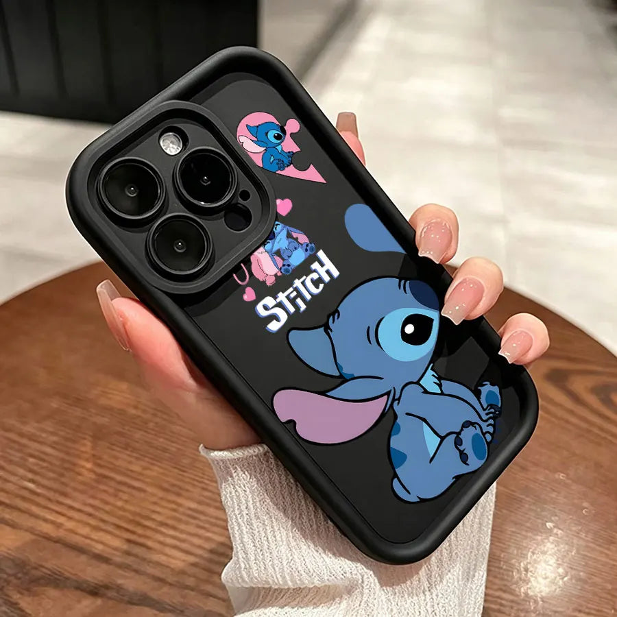 Cute Stitch heart iPhone case with full coverage protective design