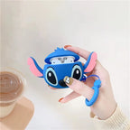 Stitch couple silicone earbud case for compatible AirPods models