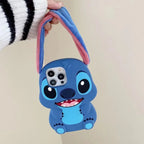 Cute Stitch 3D phone case with character-inspired protective cover