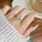 Hello Kitty Cat Ring – Gold Plated Silver Sapphire Kitty Ring