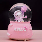 Kitty crystal ball music box pink star moon home decor product photo