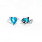 Stitch & Angel Gold Plated Adjustable Crystal Open Ring