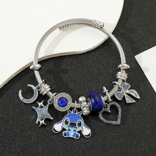 Blue Cartoon Charm Bracelet